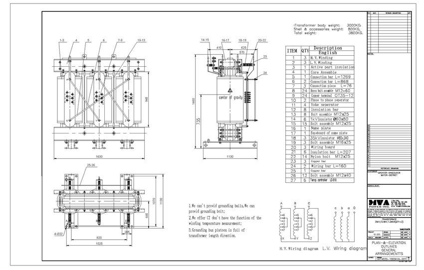1000 KVA Vacuum Pressure Impregnated VPI Dry Type Transformer