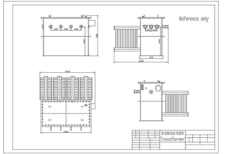 630 KVA Output Oil Power and Distribution Transformer