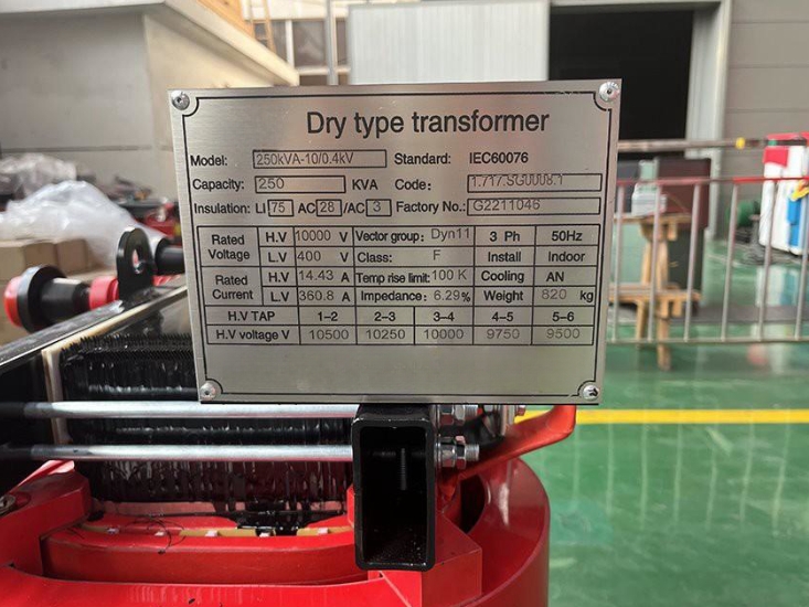 250 KVA 10kV Resin Cast Dry Type Transformer